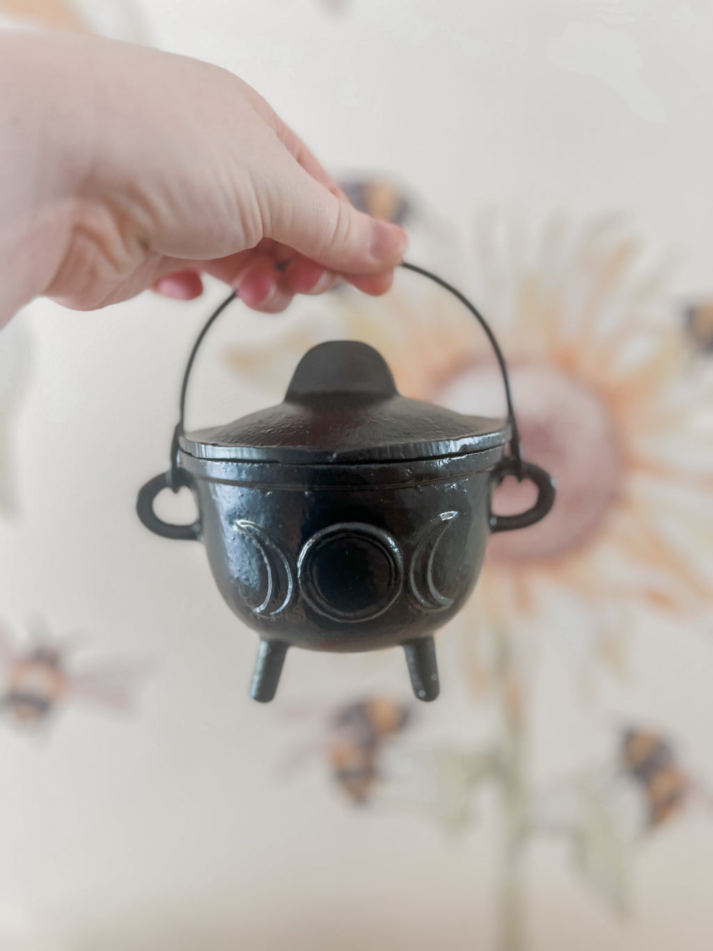 Cast Iron Moon Cauldron