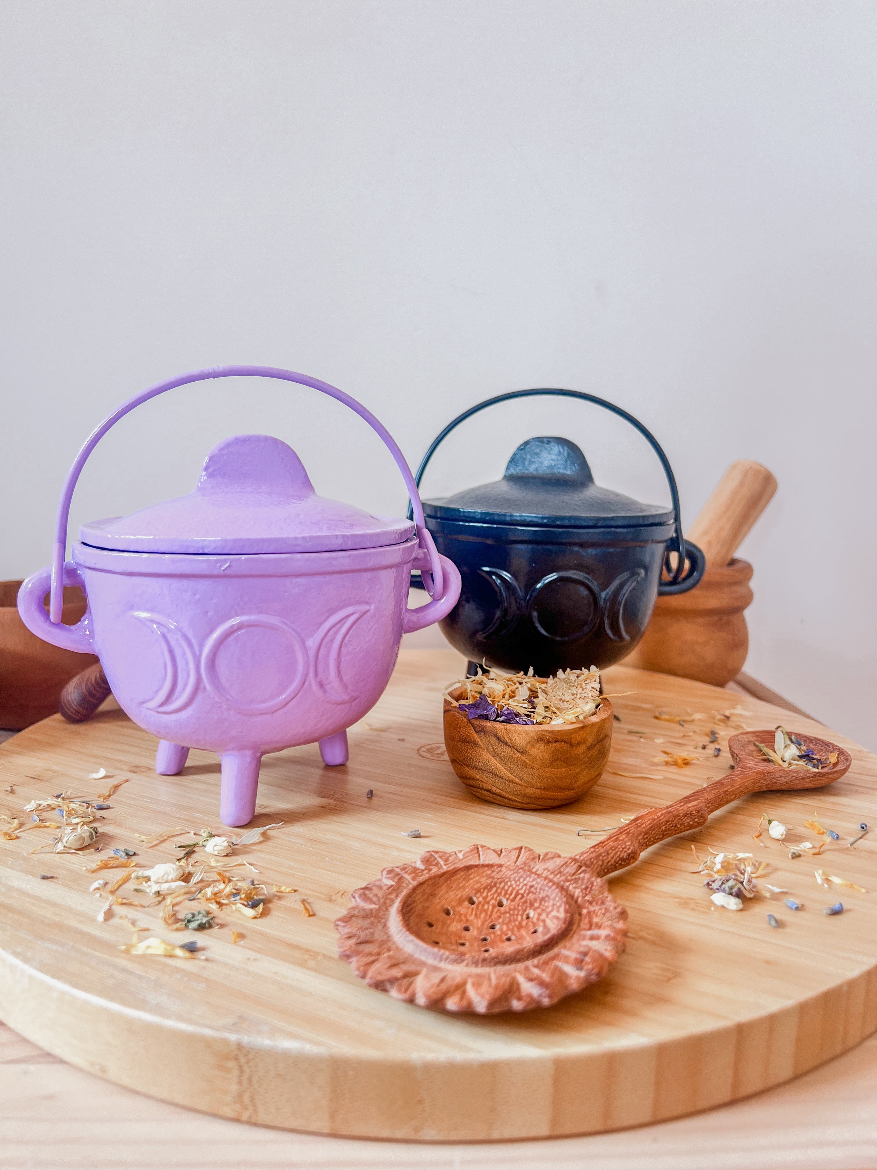 Cast Iron Moon Cauldron